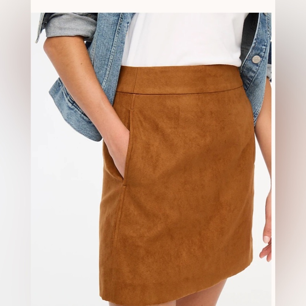 J. Crew Factory Tan Suede Skirt